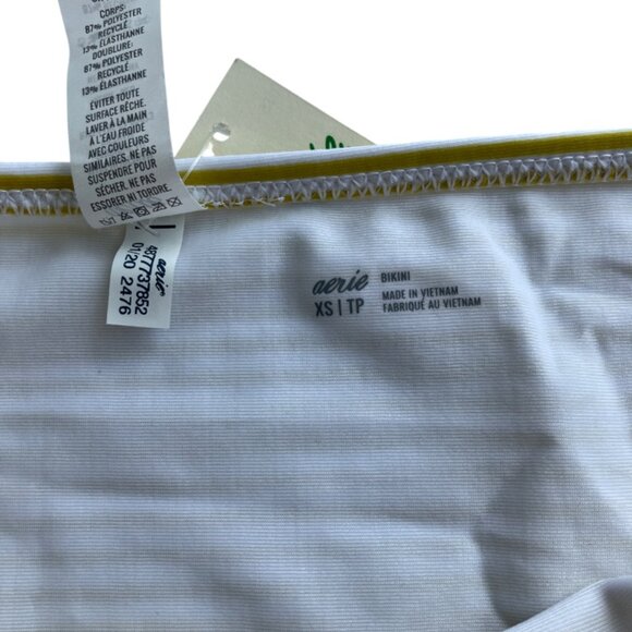 aerie size XS white yellow striped swim bikini bottom XS - Picture 5 of 6